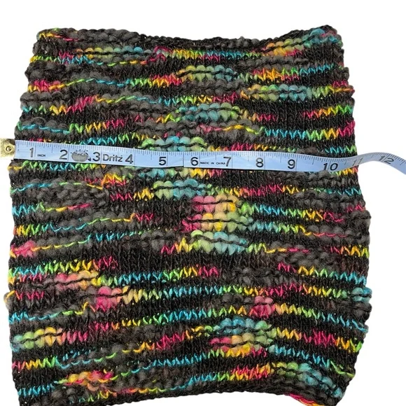 Cowl, gator, neck warmer, hand knit handcrafted, merino wool, hand wash dry flat - Picture 3 of 3